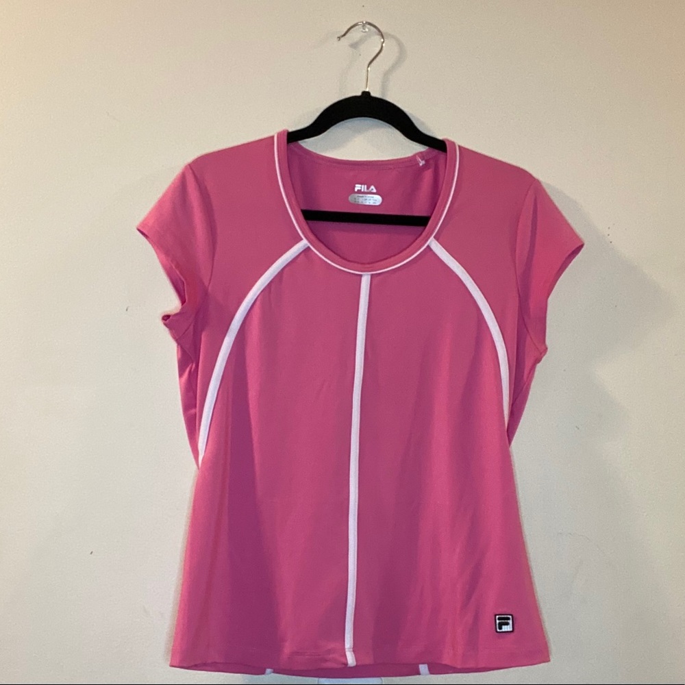 FILA Short Sleeve Pink DRI-Fit Shirt sz M